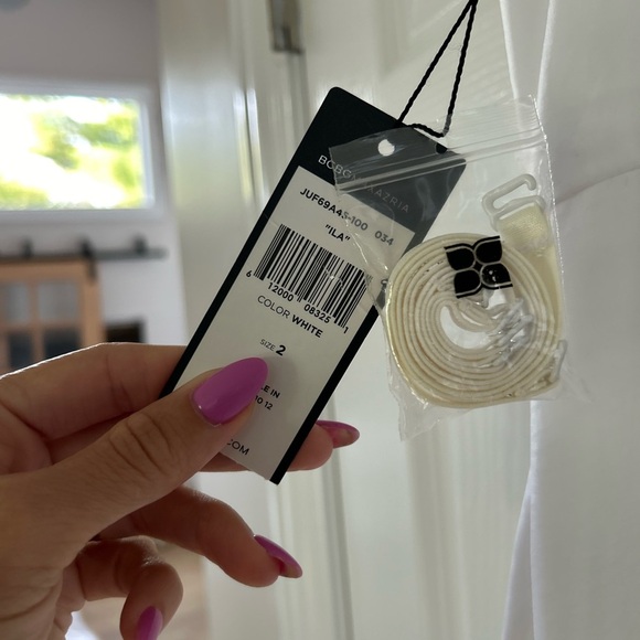 NWT BCBGMAXAZRIA STRAPLESS ISLA WHITE DRESS - Picture 3 of 10